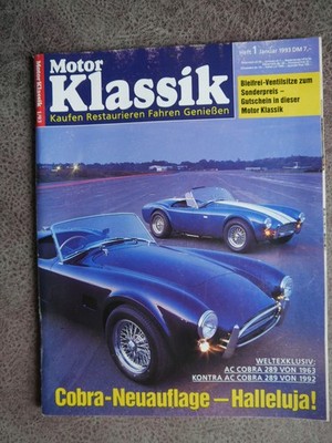 Motor Klassik 1 1993 AC Cobra Sunbeam Tiger  Mercedes 500K