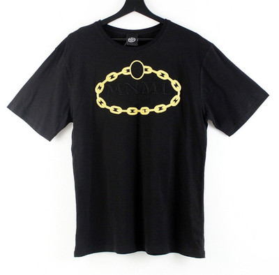 MINIMAL MNML Couture Gold Kette Tshirt T-Shirt Tee Shirt Baumwolle Made...