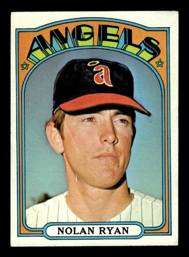 1972 TOPPS HIGH NUMBER NOLAN RYAN CALIFORNIA ANGELS SP VINTAGE BASEBALL CARD#595