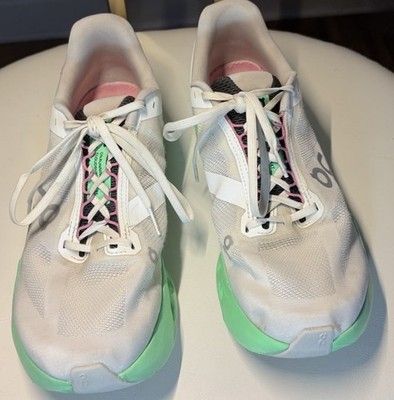 On Cloudsurfer Next Men Running Shoe SZ US M 10 Wolf Honeydew Green Pink Sneaker