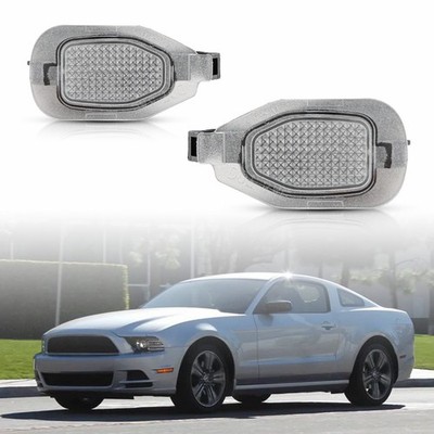 Driver Passenger LED Puddle Lamp For 2013-14 Ford Mustang Mirror Bottom Light EK