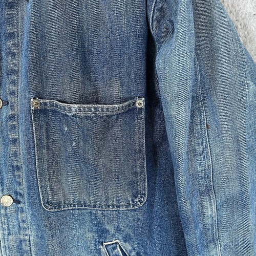 Vtg Ralph Lauren Polo Jacket Adult XXL Denim Corduroy Collar / Red Flannel Lined - Picture 4 of 17