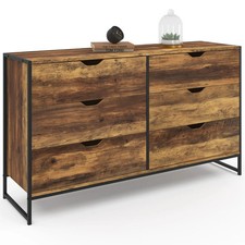 Commode 6 tiroirs HAWKINS XXL 140 cm design industriel