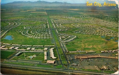 Sun City Arizona Vintage Postcard 1969 Aerial View Mailed Postmark Handwritten