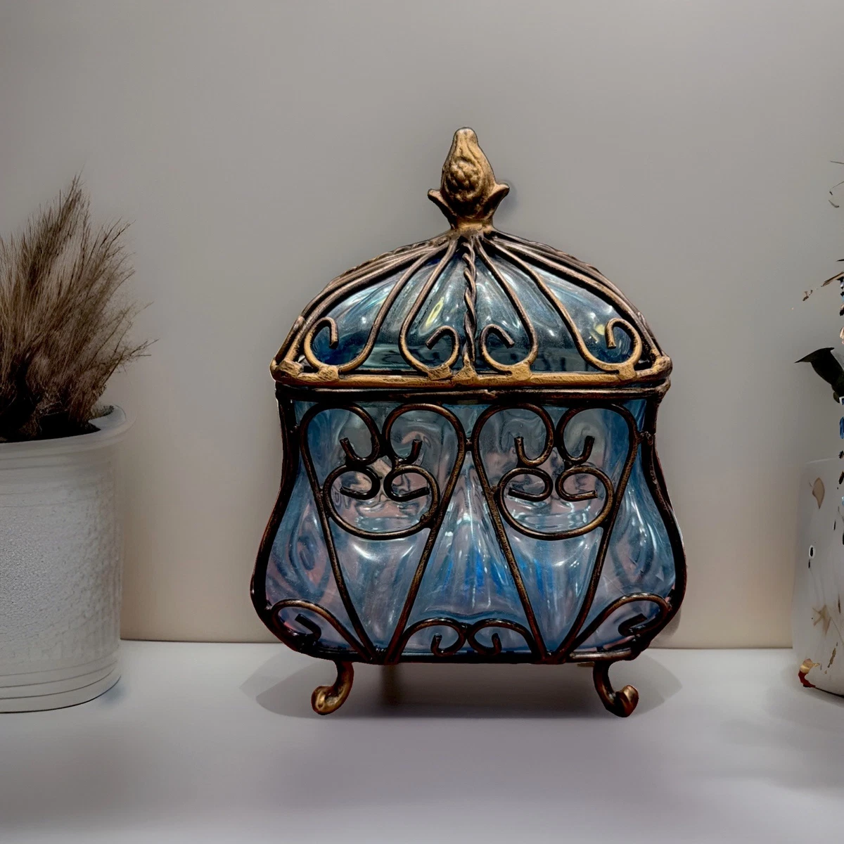 Glass Blue Collectible Boxes, Jars & Tins for sale | eBay