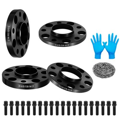 2PCS 12mm & 2PCS 20mm 5x120 Hubcentric Wheel Spacers For 10-14 BMW 750Li xDrive