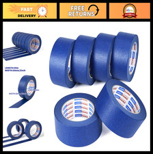Blue Painters Tape 2" Wide - 6 Rolls, No Residue, UV Resistant, Multi-Surface, 3