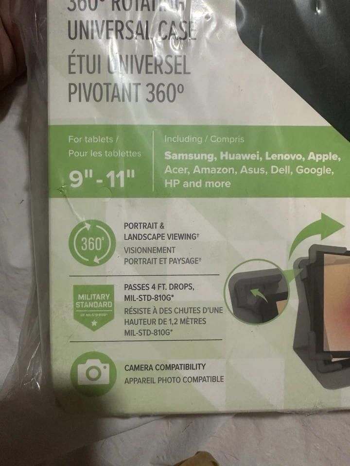 Targus Safe Fit Universal 9-11 360 Rotating Tablet Case Black - THZ785GL B3 - Image 3 of 4