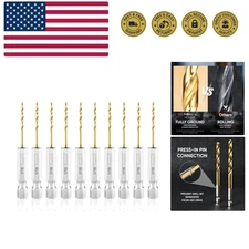 1/16 Twist Drill Bit Set, 10Pcs Titanium HSS Hex Shank Impact Drill Bit Set f...