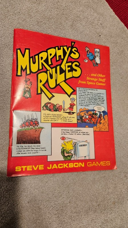 Steve Jackson Games Murphy's Rules Book, Some wear, nice!