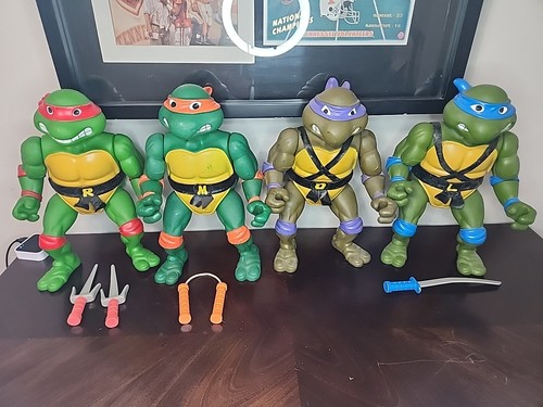 Set Figurine 13” Playmates Teenage Mutant Ninja Turtles 1989 Vintage RARO TMNT