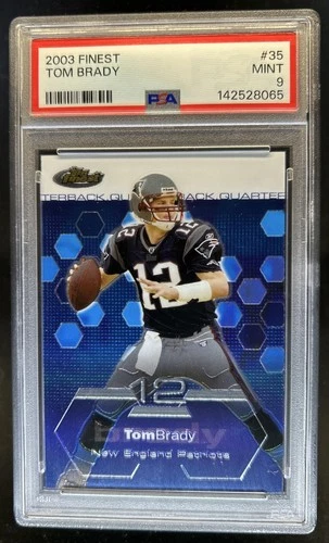 2003 Topps Finest Tom Brady #35 Patriots PSA 9