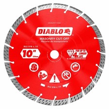 Diablo DMADST1000 10" Diamond Segmented Turbo Cut-Off Discs for Masonry