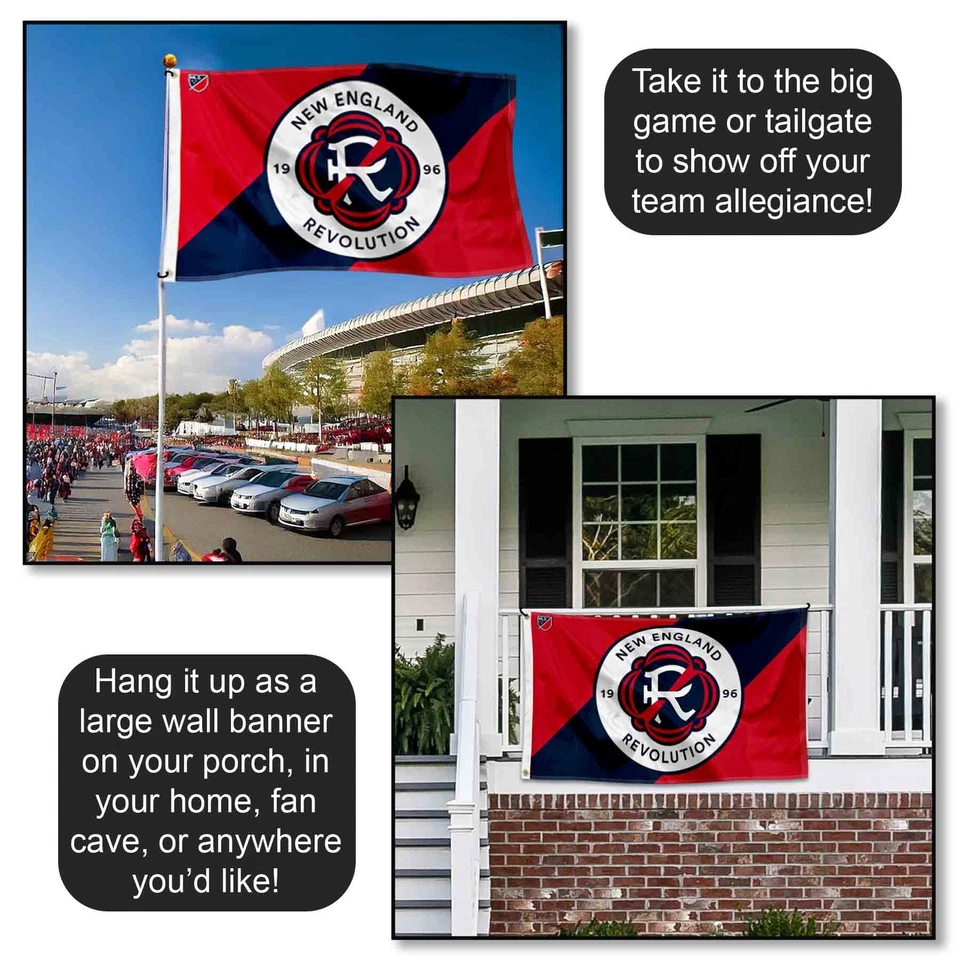 New England Revolution Jersey Pattern 3 ft x 5 ft Flag - Image 4 of 4