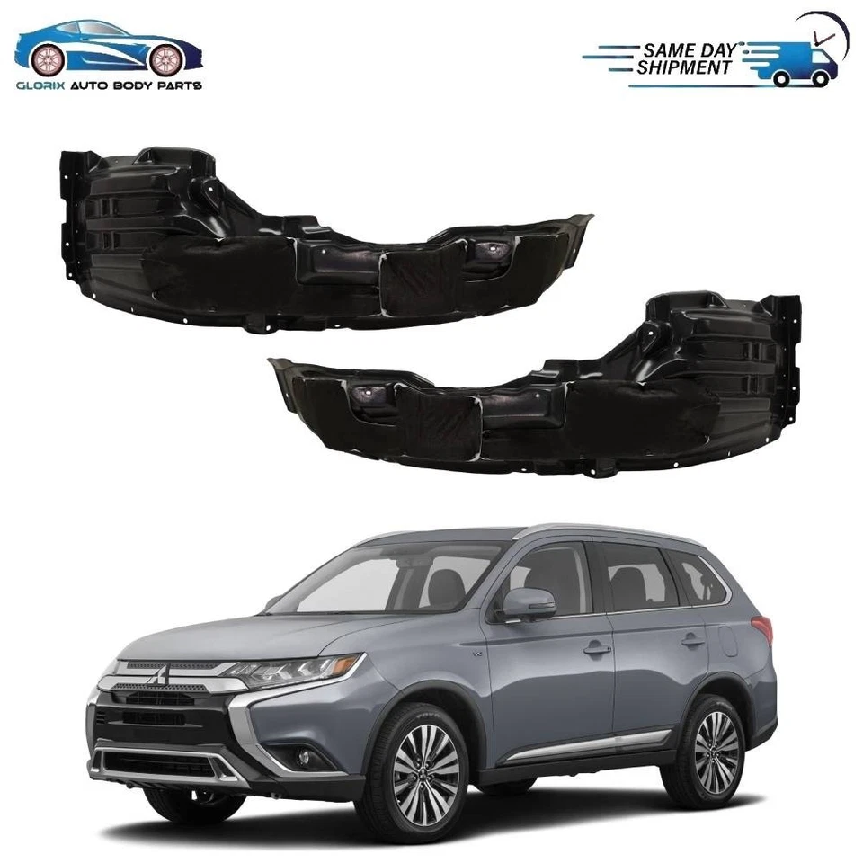 Juego de 2 guardabarros para Mitsubishi Outlander 2014-2020 delantero izquierdo y derecho interior Foto 2 de 4