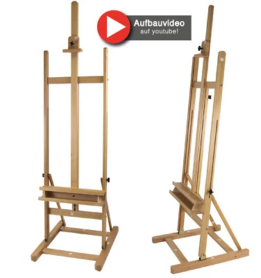 PAINTERSISTERS Staffelei ARTA, Studio-/Atelierstaffelei, Profi, Holz, Keilrahmen bis 120cm
