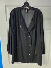 Catherines Black Top SZ 2X NWT