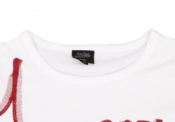 Jean-Paul GAULTIER FEMME Cotton Print Hem Frill T Shirt Size Jean-Paul GAULTIER FEMME Cotton Print Hem Frill T Shirt Size