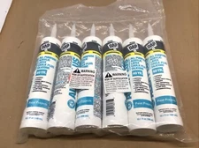White All Purpose Lasting Acrylic Latex Caulk 6 Pack Alex Plus 10.1oz Waterproof