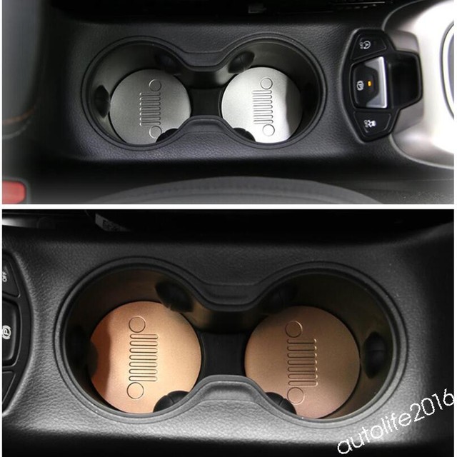 Accessories For Jeep Compass 2017 2020 Metal Water Cup Holder Mat Pad
