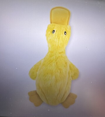 Yellow Squeak Duck Toy for Dog with Real Crackled Sound Stuffed