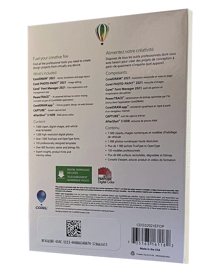CorelDRAW Graphics Suite 2021 - Perpetual Commercial, Retail Box CDGS2021EFD - Image 2 of 4