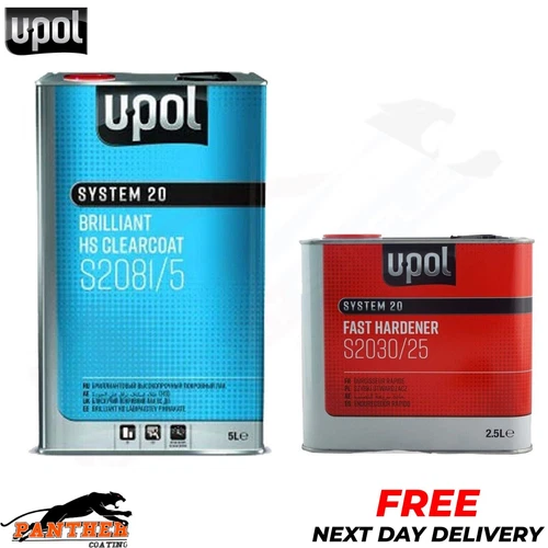 UPOL BRILLIANT HS CLEARCOAT S2081/5 5L WITH FAST HARDENER 2.5L S2030/25 7.5L KIT