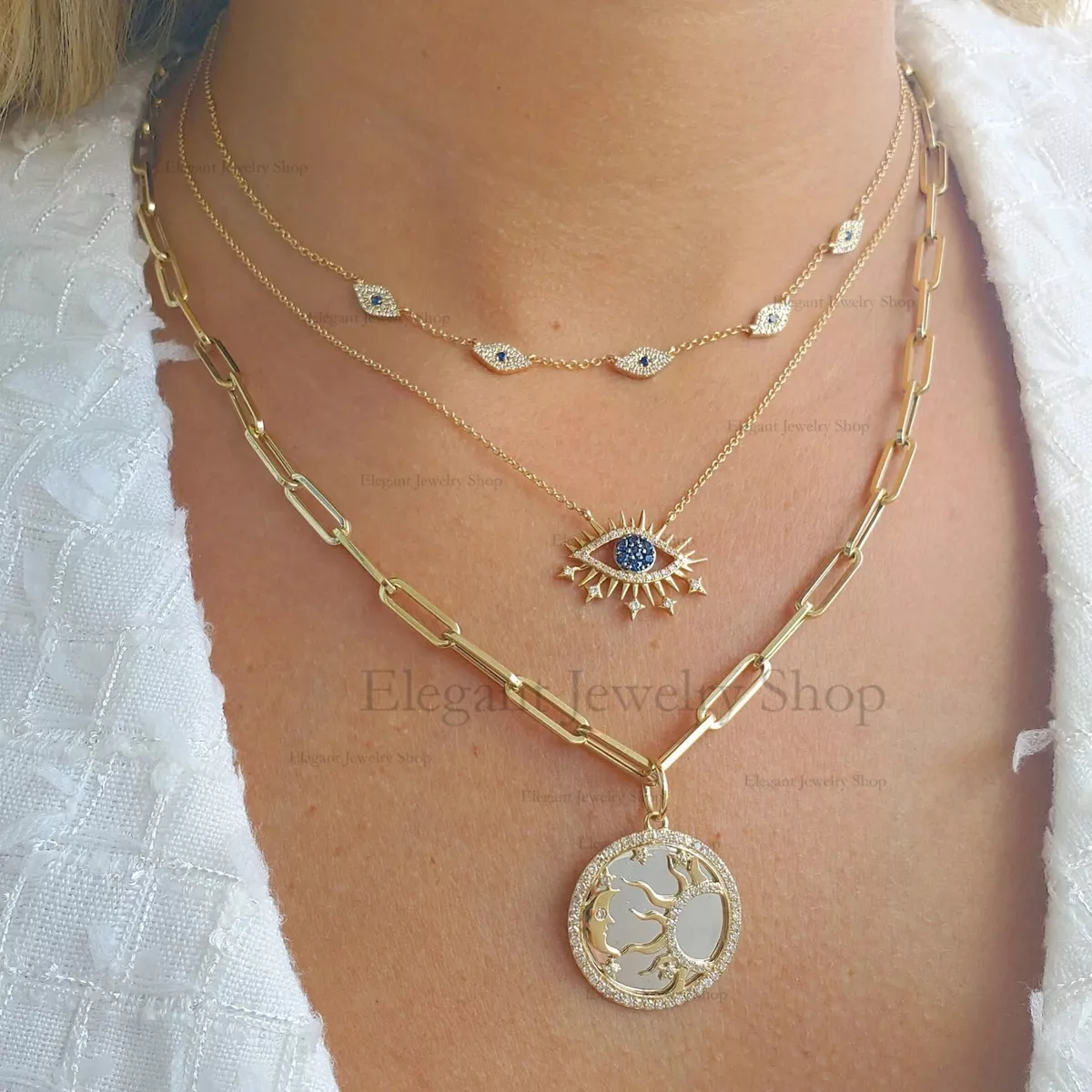 Evil eye on sale necklace fine jewelry