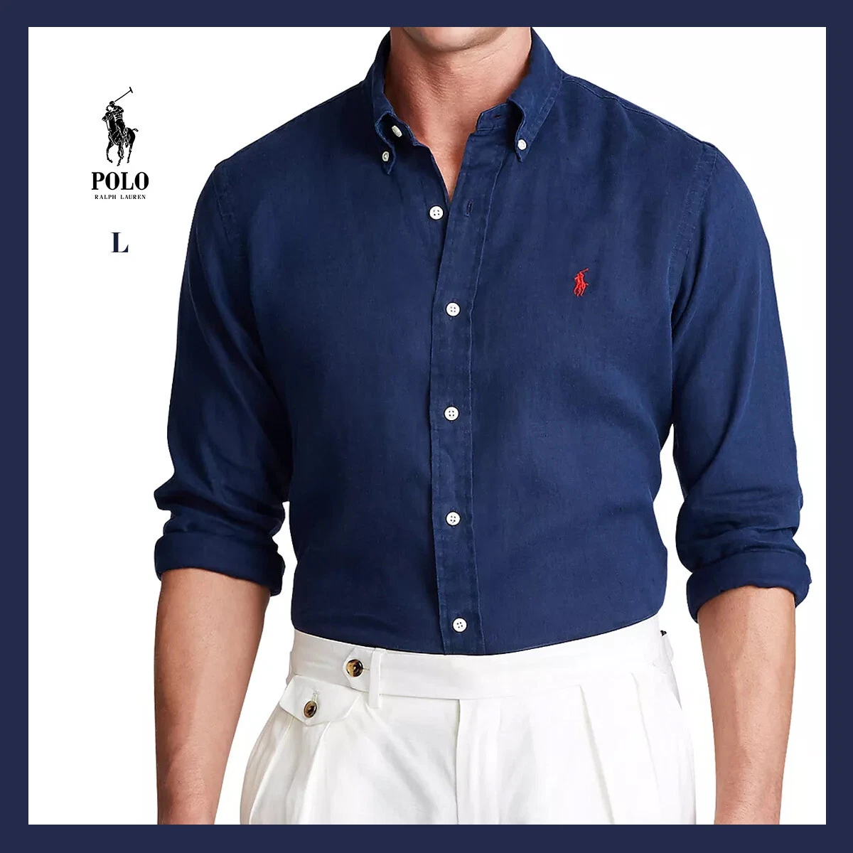 NWT Polo Ralph Lauren Men s Classic Fit Linen Shirt Newport