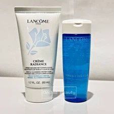 New Lancome Radiance Foam Cleanser + Tonique Toners Set Travel size 50 ml/1.7 oz