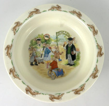Royal Doulton Bunnykins 1988 Cereal/Soup Bowl Bunny Crossing Bone China