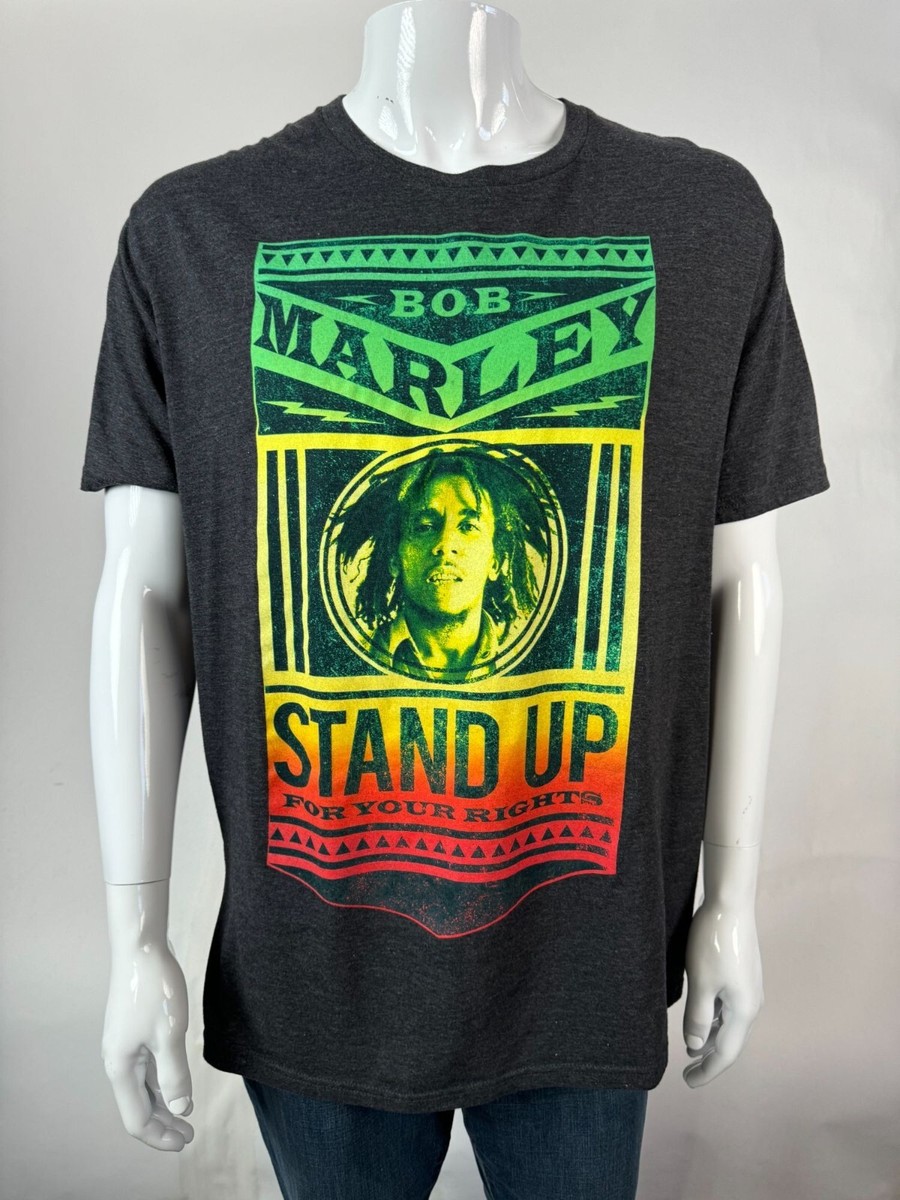 Bob Marley Stand Up For Your Rights Graphic T-Shirt XL Zion Rootswear Cotton/Pol