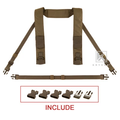 KRYDEX Fat Strap and Back Strap Shoulder Harness Coyote for MK3 MK4 Chest Rig