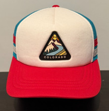 Colorado Snapback Mesh Trucker Hat Cap Hat Red/White/Blue