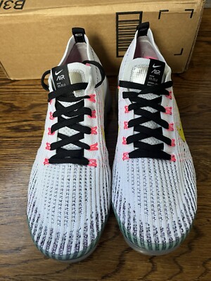 Nike Air Vapormax Flyknit 3 'White Dynamic Yellow' Men Size 10