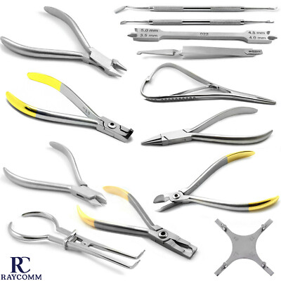 Dental Ortho  Set-up Kit Bracket & Braces Arch Pliers Orthodontics Instruments