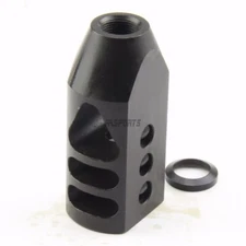 223 .223 Black Tanker Style Muzzle Brake Triangular Baffl 1/2x28 Pitch /w washer
