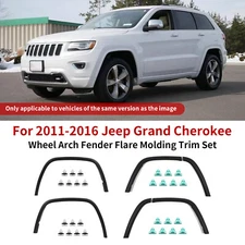For 2011-2016 Jeep Grand Cherokee Wheel Arch Fender Flare Molding Trim Set 6 PCS