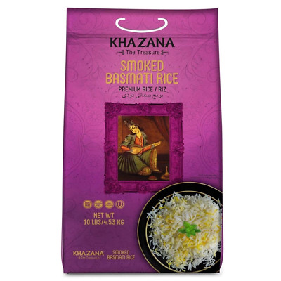 Authentic Smoked Basmati Rice by  in 10 lb Bag - Aromatic and Flavorful Indian G