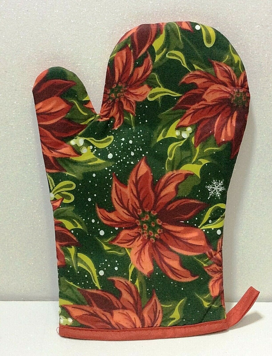 Guanto Da Forno Natalizio Toddmomy Con Presina Abbinata - Isolante Termico, Stampa Invernale, Decorativo Per Cucina