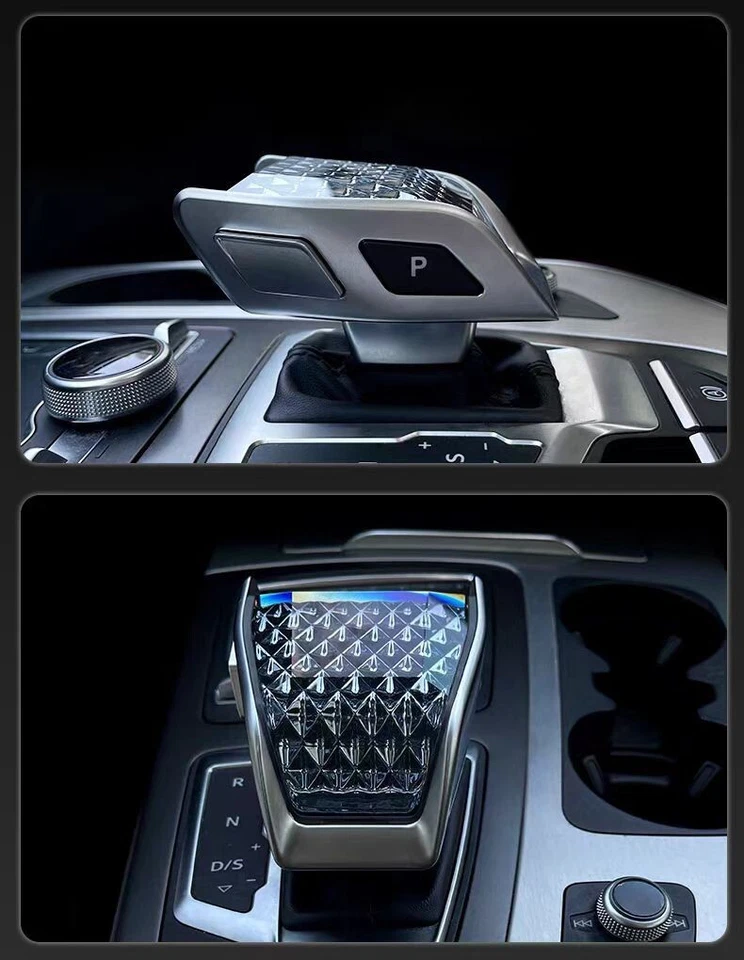 Crystal Gear Shift Knob Cover Fits for Audi A4 A4L A5 A6L A7 A8 Q5L Q6 Q7 Q8 - Imagem 4 de 4