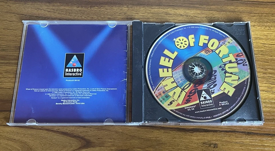 Wheel Of Fortune PC CD - CD-ROM Game - Hasbro Int. 1998 Windows 95/98 Vintage - Image 4 of 4