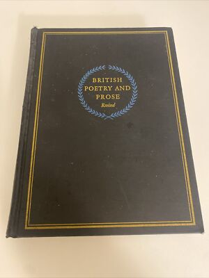 British Poetry and Prose by Paul Robert Lieder, Vol. 1 revised ed  (1938) HC abn