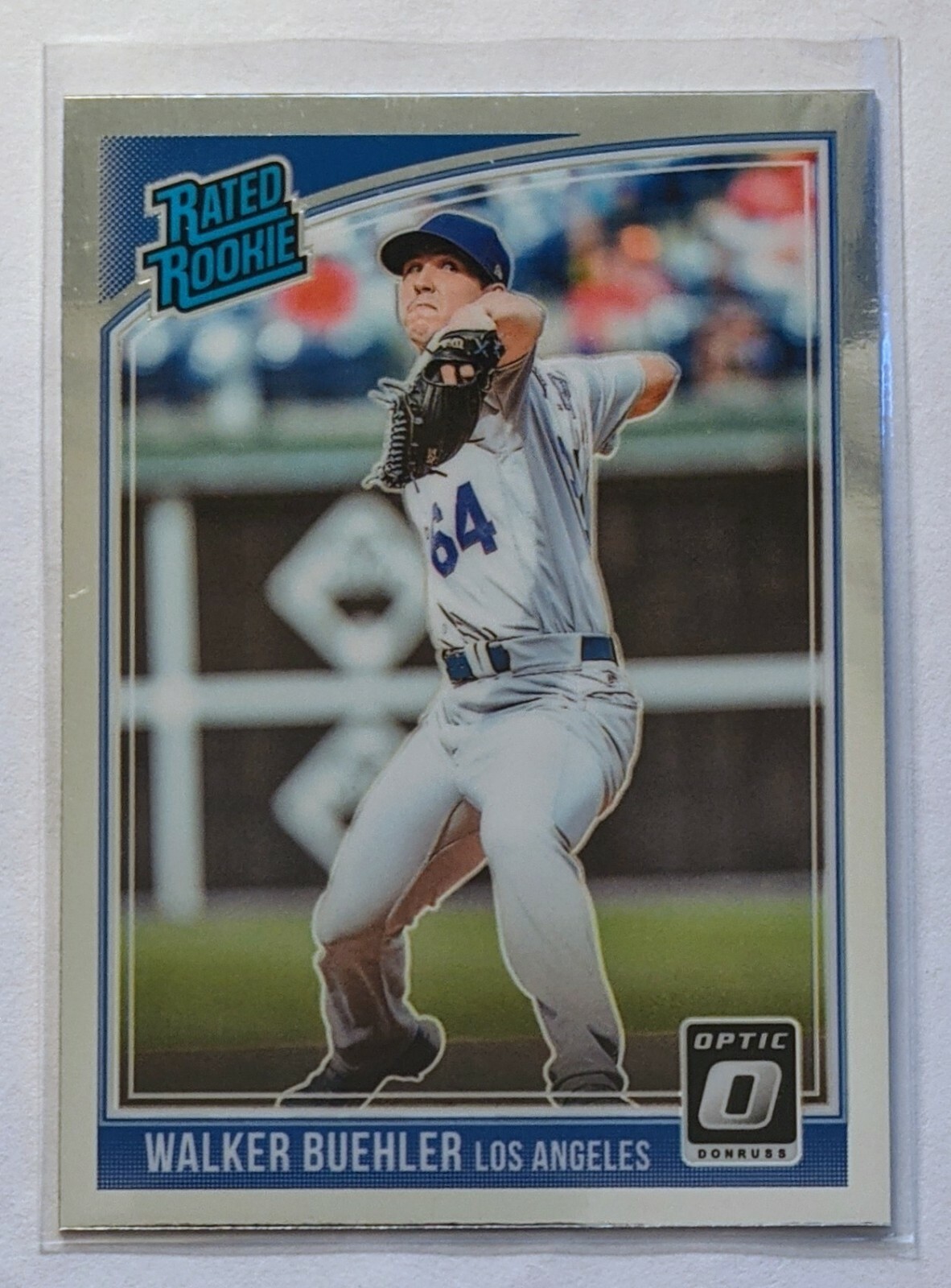 2018 Panini Donruss Optic Walker Buehler Rated Rookie RC #41 Los Angeles Dodgers