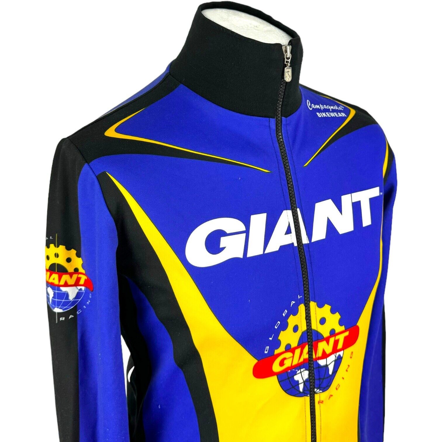 Giant Racing Cycling Jersey Long Sleeve Full Zip Up Large Bike Shirt ...