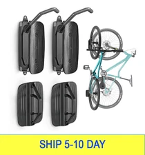 monTEK Swivel Bike Wall Mount – 2 Pack Garage Bike Hanger & Space-Saving Vertica