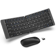 Foldable Wireless Keyboard  Mouse Combo   USB-C Rechargeable   New in Box