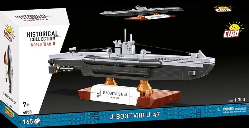 Cobi 4858 - HC WWII - 1/300 U-Boat VIIB U-47 - New