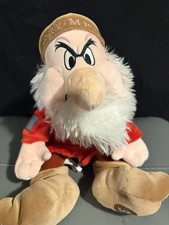 Disney Store Grumpy Plush Stamped Snow White Seven Dwarves 15" Plush Toy