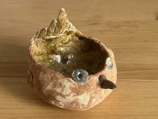 A/F Rosemary Wren Oxshott Collection Studio Pottery Bird Bowl  mixed Glaze